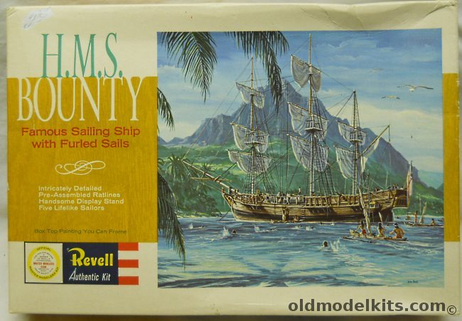 Revell 1/110 HMS Bounty Mutiny On The Bounty - MGM Movie Box with Marlon Brando and Trevor Howard, H326-300 plastic model kit